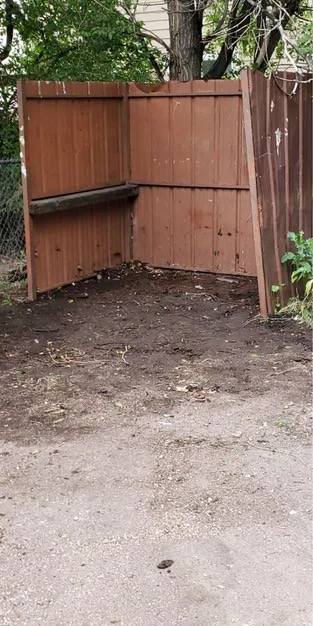 Clean yard after debris removal